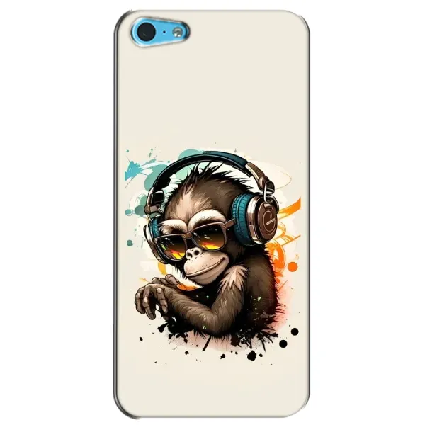 Чехол с принтом «Макака в наушниках» для iPhone 5c