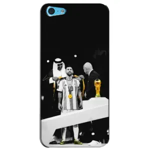 Чехлы для iPhone 5c (Leo чемпион) (AlphaPrint) (Месси в накидке)