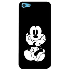 Эксклюзивный чехол для iPhone 5c (AlphaPrint - Мультяшные) (Микки на черном)