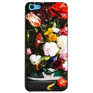 Брендновые Чехлы для iPhone 5c - (PREMIUMPrint) (Nike цветы)