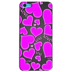 Чехлы для любимой на  Еппл 5с (VPrint) (Pink hearts)