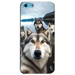 Чохол з Хаскі iPhone 5c - (AlphaPrint) (Селфі Хаскі)