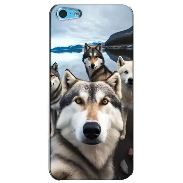 Чехол с принтом «Селфи ХАски» для iPhone 5c