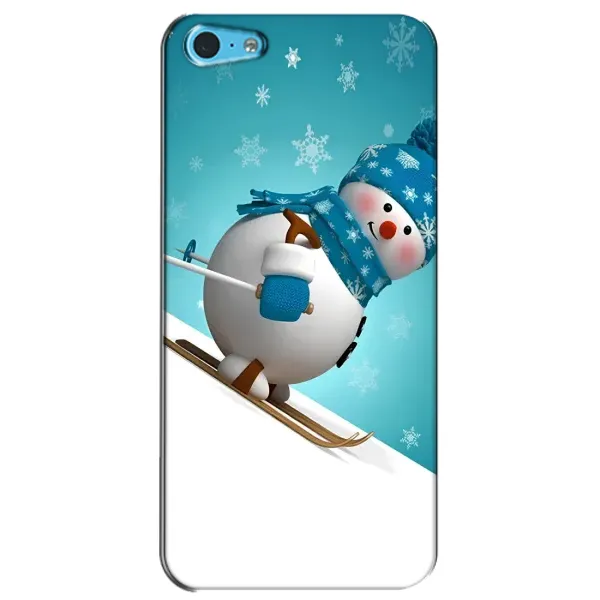Чехол с принтом «Снеговик на лыжах» для iPhone 5c