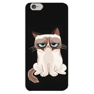 Чехол с принтом для iPhone 6 Plus / 6s Plus (AlphaPrint) Модные коты (Грустный кот)
