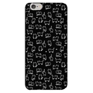 Чехол с принтом для iPhone 6 Plus / 6s Plus (AlphaPrint) Модные коты (Меленькие котики)