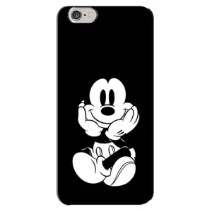 Эксклюзивный чехол для iPhone 6 Plus / 6s Plus (AlphaPrint - Мультяшные) (Микки на черном)