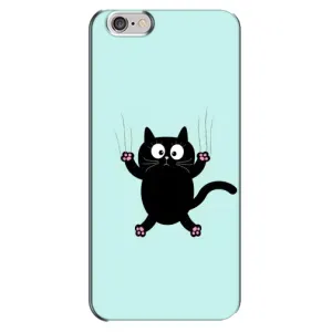 Чехол с принтом для iPhone 6 Plus / 6s Plus (AlphaPrint) Модные коты (Падающий кот)