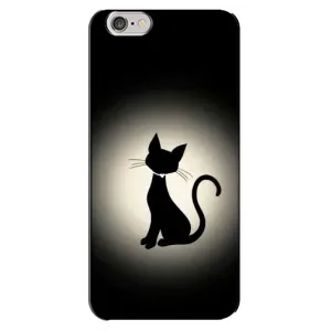Чехол с принтом для iPhone 6 Plus / 6s Plus (AlphaPrint) Модные коты (Силуэт котика)