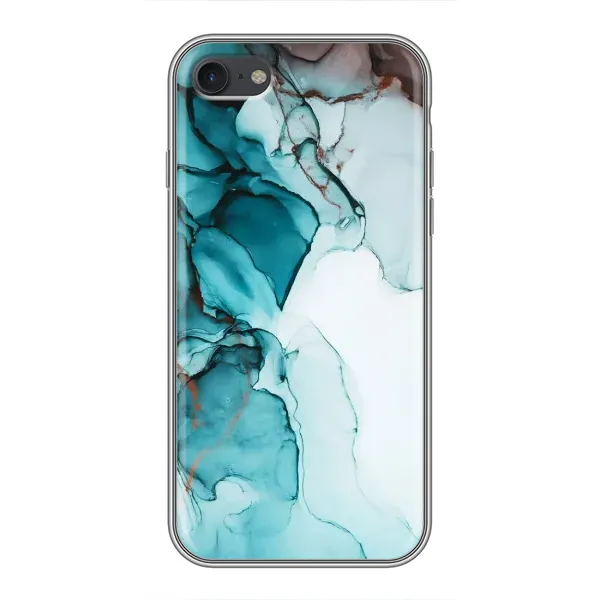 Чохол з принтом «Бірюзовий мрамор» для iPhone 6 / 6s