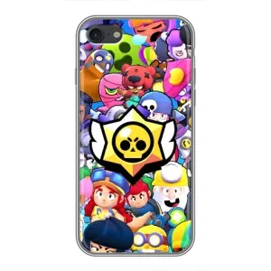 Чехол для iPhone 6 / 6s Бравл Старс (VPrint) (Лого Brawl Stars)