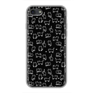 Чехол с принтом для iPhone 6 / 6s (AlphaPrint) Модные коты (Меленькие котики)