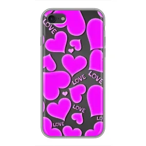 Чехлы для любимой на Айфон 6 / 6с (VPrint) (Pink hearts)