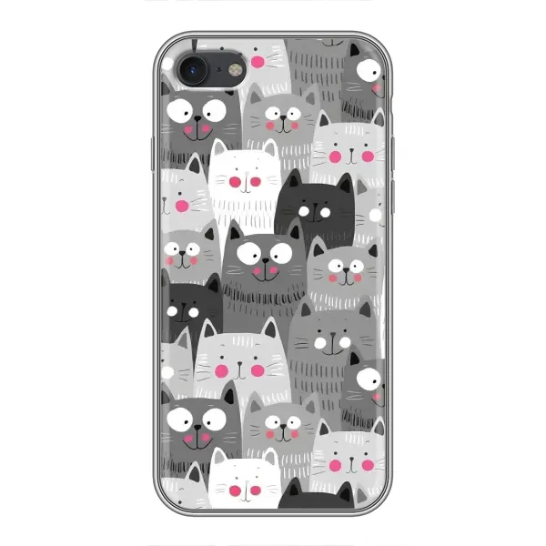 Чохол з принтом «Мальовані котики» для iPhone 6 / 6s