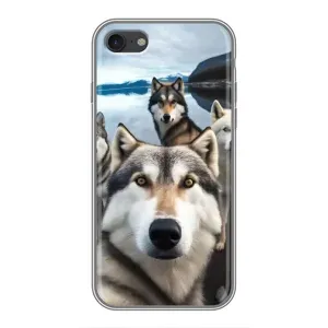 Чехол с Хаски для iPhone 6 / 6s - (AlphaPrint) (Селфи ХАски)