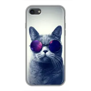 Чехол с принтом для iPhone 6 / 6s (AlphaPrint) Модные коты (Стильный кот)