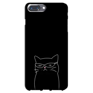 Чехол с рисунком кот на iPhone 7 Plus (Равнодушный кот)