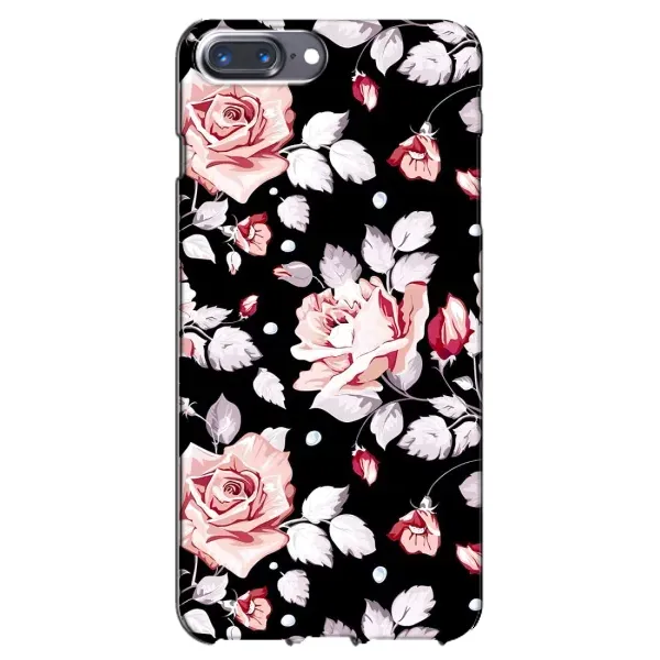 Чехол с принтом «Цветочки на черном» для iPhone 7 Plus