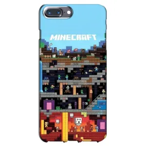 Чехол Майнкрафт на iPhone 7 Plus (AlphaPrint) Minecraft (фон Minecraft)