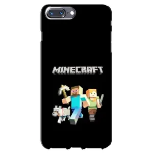 Чехол Майнкрафт на iPhone 7 Plus (AlphaPrint) Minecraft (герои Minecraft)