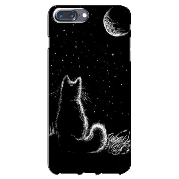 Чохол з принтом «Котик і місяць» для iPhone 7 Plus