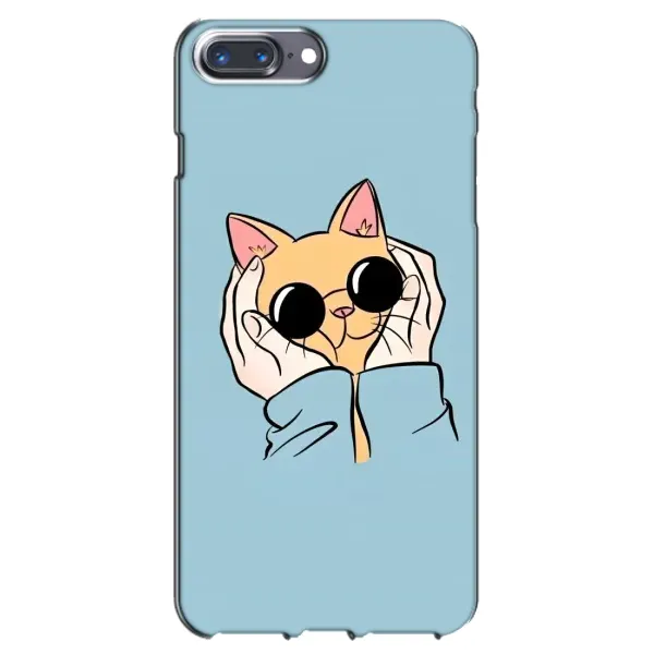 Чохол з принтом «Котик в окулярах» для iPhone 7 Plus