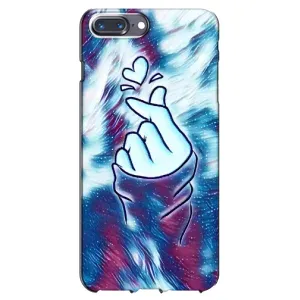 Чохол з принтом для iPhone 7 Plus (AlphaPrint - Знак сердечка) (Радужне серце)