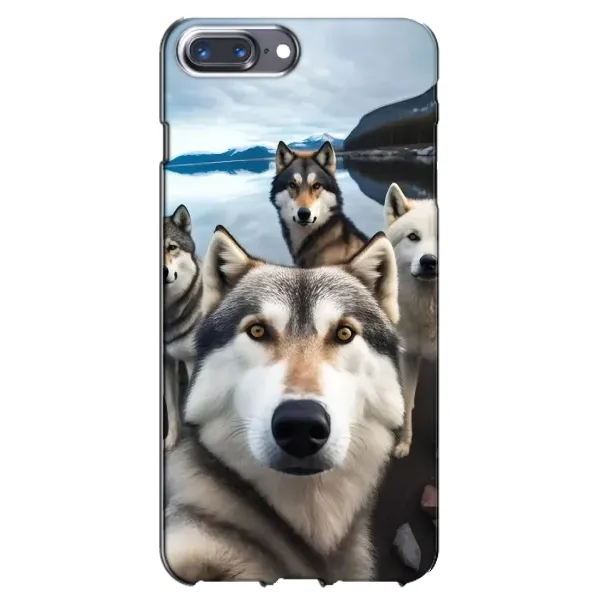 Чохол з принтом «Селфі Хаскі» для iPhone 7 Plus