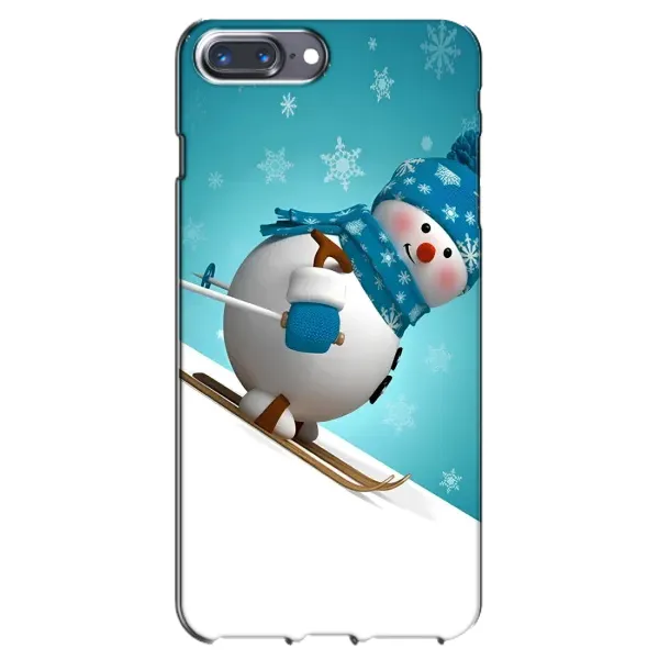 Чехол с принтом «Снеговик на лыжах» для iPhone 7 Plus