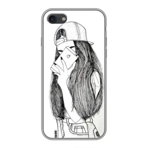 Чохол з друком для iPhone 7 - (Мода) (AlphaPrint) (Фото дівчини)