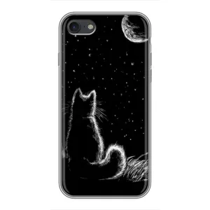 Чехол с принтом для iPhone 7 (AlphaPrint) Модные коты