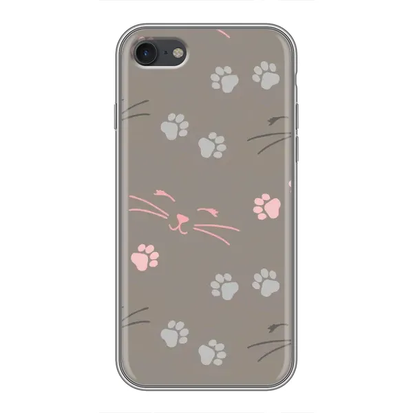 Чехол с принтом «Лапы и усы» для iPhone 7