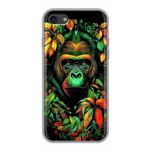 Чохол з Мавпами iPhone 7 - (AlphaPrint) (Мавпа в квітах)