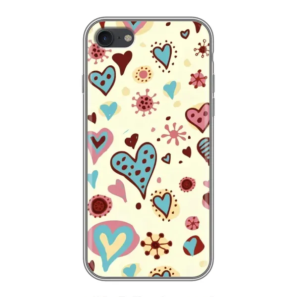 Чехол с принтом «Сердечки» для iPhone 7