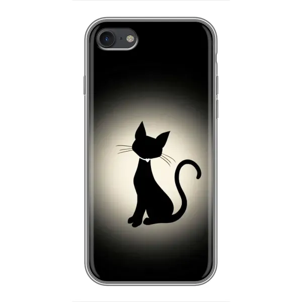 Чохол з принтом «Силует котика» для iPhone 7
