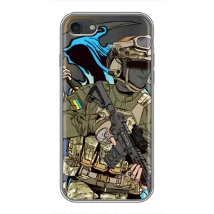 Чехлы с картинкой ЗСУ для iPhone 7 (AlphaPrint) (Воин ВСУ)