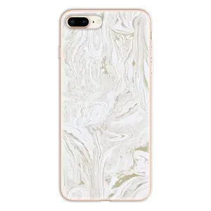 Мраморный чехол на iPhone 8 Plus (VPrint) (Белый мрамор)