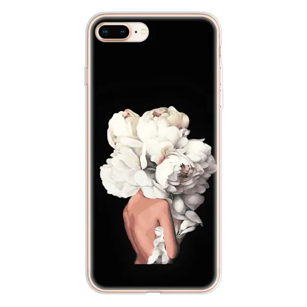 Чохол з принтом «Білі квіти» для iPhone 8 Plus