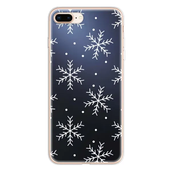 Чехол с принтом «Белые снежинки» для iPhone 8 Plus