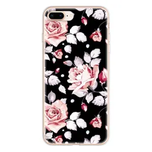 Чохли з квітами для iPhone 8 Plus (VPrint) (Квіти на чорному)