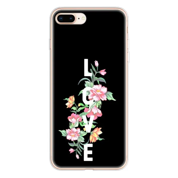 Чехол с принтом «Цветы LOVE» для iPhone 8 Plus