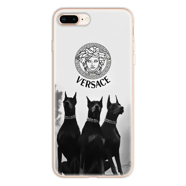 Чехол с принтом «Доберман Версаче» для iPhone 8 Plus