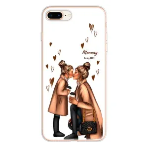 Чохол з друком для iPhone 8 Plus - (Мама з дитинкою) (AlphaPrint) (Донька і мама)
