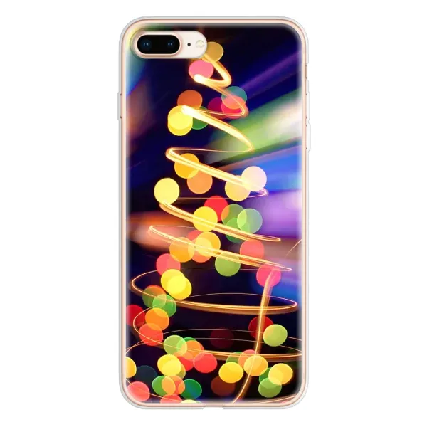 Чохол з принтом «Ялинка в огоньках» для iPhone 8 Plus