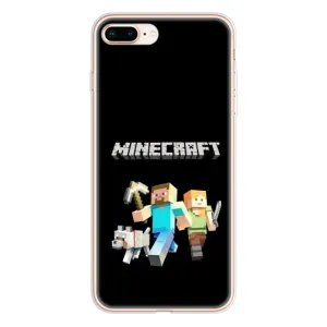 Чохол Майнкрафт на iPhone 8 Plus (AlphaPrint) Minecraft (герої Minecraft)