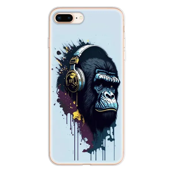 Чехол с принтом «Горилла в наушниках» для iPhone 8 Plus