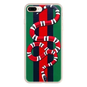 Чехлы ГУЧЧИ для Айфон 8 Плюс (AlphaPrint) (Gucci змия)