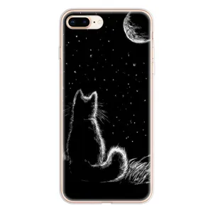 Чехол с принтом для iPhone 8 Plus (AlphaPrint) Модные коты