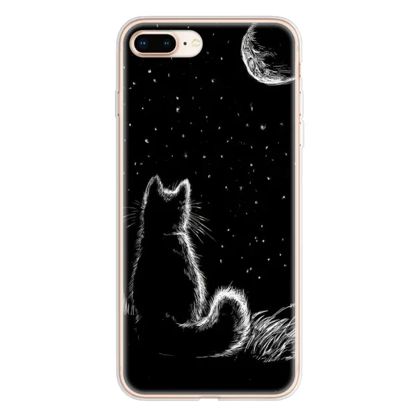Чохол з принтом «Котик і місяць» для iPhone 8 Plus Чохол з принтом «Котик і місяць» для iPhone 8 Plus