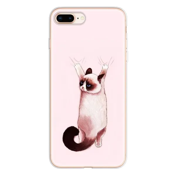 Чехол с принтом «Котик падает» для iPhone 8 Plus Чехол с принтом «Котик падает» для iPhone 8 Plus